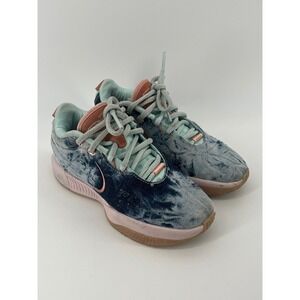 Nike LeBron aragonite Jade Ice basketball Blue Denim Tie Dye Sneakers KidsSize 4